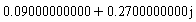 0.9000000000e-1+.2700000000*I