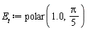 polar(1.0, (1/5)*Pi)