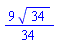 (9/34)*34^(1/2)