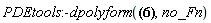 PDEtools:-dpolyform(g(x) = hypergeom([1], [], -x^2), no_Fn)