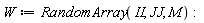 W := RandomArray(II, JJ, M):