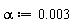 alpha := 0.3e-2