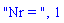 "Nr = ", 1