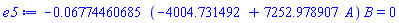 -0.6774460685e-1*(-4004.731492+7252.978907*A)*B = 0
