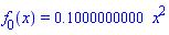 f[0](x) = .1000000000*x^2