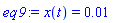 x(t) = 0.1e-1