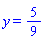 y = 5/9