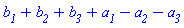 b__1+b__2+b__3+a__1-a__2-a__3