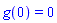 g(0) = 0