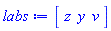 Vector[row](3, {(1) = z, (2) = y, (3) = v})