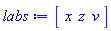 Vector[row](3, {(1) = x, (2) = z, (3) = v})