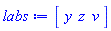 Vector[row](3, {(1) = y, (2) = z, (3) = v})