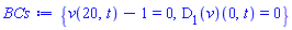 {v(20, t)-1 = 0, (D[1](v))(0, t) = 0}