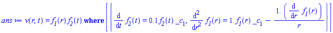 PDESolStruc(v(r, t) = f__1(r)*f__2(t), [{diff(f__2(t), t) = .1*f__2(t)*_c[1], diff(diff(f__1(r), r), r) = 1.*f__1(r)*_c[1]-1.*(diff(f__1(r), r))/r}])