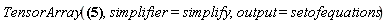 TensorArray(R[alpha, beta, mu, nu] = G[alpha, lambda]*((1/2)*Physics[d_][mu](G[`~lambda`, `~sigma`], [X])*(Physics[d_][nu](G[beta, sigma], [X])+Physics[d_][beta](G[nu, sigma], [X])-Physics[d_][sigma](G[beta, nu], [X]))+(1/2)*G[`~lambda`, `~sigma`]*(Physics[d_][mu](Physics[d_][nu](G[beta, sigma], [X]), [X])+Physics[d_][beta](Physics[d_][mu](G[nu, sigma], [X]), [X])-Physics[d_][mu](Physics[d_][sigma](G[beta, nu], [X]), [X]))-(1/2)*Physics[d_][nu](G[`~kappa`, `~lambda`], [X])*(Physics[d_][mu](G[beta, kappa], [X])+Physics[d_][beta](G[kappa, mu], [X])-Physics[d_][kappa](G[beta, mu], [X]))-(1/2)*G[`~kappa`, `~lambda`]*(Physics[d_][mu](Physics[d_][nu](G[beta, kappa], [X]), [X])+Physics[d_][beta](Physics[d_][nu](G[kappa, mu], [X]), [X])-Physics[d_][kappa](Physics[d_][nu](G[beta, mu], [X]), [X]))+(1/4)*G[`~lambda`, `~tau`]*(Physics[d_][upsilon](G[mu, tau], [X])+Physics[d_][mu](G[tau, upsilon], [X])-Physics[d_][tau](G[mu, upsilon], [X]))*G[`~omega`, `~upsilon`]*(Physics[d_][nu](G[beta, omega], [X])+Physics[d_][beta](G[nu, omega], [X])-Physics[d_][omega](G[beta, nu], [X]))-(1/4)*G[`~chi`, `~lambda`]*(Physics[d_][upsilon](G[chi, nu], [X])+Physics[d_][nu](G[chi, upsilon], [X])-Physics[d_][chi](G[nu, upsilon], [X]))*G[`~psi`, `~upsilon`]*(Physics[d_][mu](G[beta, psi], [X])+Physics[d_][beta](G[mu, psi], [X])-Physics[d_][psi](G[beta, mu], [X]))), simplifier = simplify, output = setofequations)