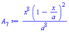 x^8*(1-x/a)^2/a^8