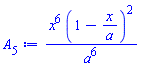 x^6*(1-x/a)^2/a^6