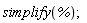 simplify(%)