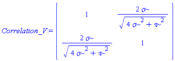 Correlation_V := tau
