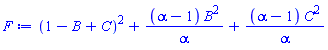 (1-B+C)^2+(alpha-1)*B^2/alpha+(alpha-1)*C^2/alpha