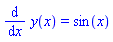 diff(y(x), x) = sin(x)