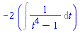 -2*(Int(1/(t^4-1), t))