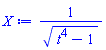 1/(t^4-1)^(1/2)