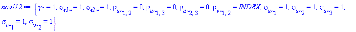 {gamma = 1, sigma__epsilon1 = 1, sigma__epsilon2 = 1, rho__u[1, 2] = 0, rho__u[1, 3] = 0, rho__u[2, 3] = 0, rho__v[1, 2] = INDEX, sigma__u[1] = 1, sigma__u[2] = 1, sigma__u[3] = 1, sigma__v[1] = 1, sigma__v[2] = 1}