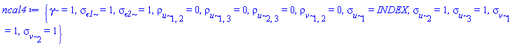 {gamma = 1, sigma__epsilon1 = 1, sigma__epsilon2 = 1, rho__u[1, 2] = 0, rho__u[1, 3] = 0, rho__u[2, 3] = 0, rho__v[1, 2] = 0, sigma__u[1] = INDEX, sigma__u[2] = 1, sigma__u[3] = 1, sigma__v[1] = 1, sigma__v[2] = 1}