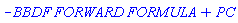 -BBDF*FORMULA*FORWARD+PC