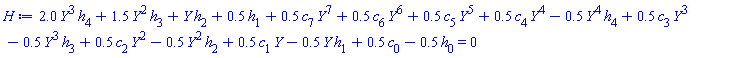 2.0*Y^3*h[4]+1.5*Y^2*h[3]+1.0*Y*h[2]+.5*h[1]+.5*c[7]*Y^7+.5*c[6]*Y^6+.5*c[5]*Y^5+.5*c[4]*Y^4-.5*Y^4*h[4]+.5*c[3]*Y^3-.5*Y^3*h[3]+.5*c[2]*Y^2-.5*Y^2*h[2]+.5*c[1]*Y-.5*Y*h[1]+.5*c[0]-.5*h[0] = 0