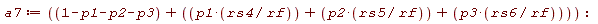 a7 := 1-p1-p2-p3+p1*rs4/rf+p2*rs5/rf+p3*rs6/rf