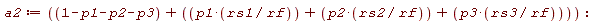 a2 := 1-p1-p2-p3+p1*rs1/rf+p2*rs2/rf+p3*rs3/rf
