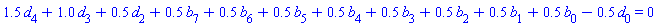 1.5*d[4]+1.0*d[3]+.5*d[2]+.5*b[7]+.5*b[6]+.5*b[5]+.5*b[4]+.5*b[3]+.5*b[2]+.5*b[1]+.5*b[0]-.5*d[0] = 0
