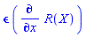 epsilon*(diff(R(X), x))