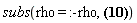 subs(rho = :-rho, rho(tau)+epsilon*R(X))