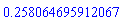 HFloat(0.25806469591206693)