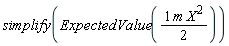 simplify(ExpectedValue((1/2)*m*X^2))