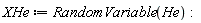 XHe := RandomVariable(He)