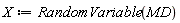 X := RandomVariable(MD)
