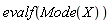 evalf(Mode(X))
