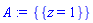 {{z = 1}}