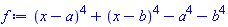 (x-a)^4+(x-b)^4-a^4-b^4