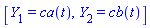 [Y[1] = ca(t), Y[2] = cb(t)]