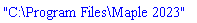 "C:\Program Files\Maple 2023"