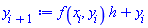f(x[i], y[i])*h+y[i]