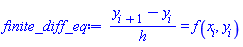 (y[i+1]-y[i])/h = f(x[i], y[i])