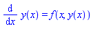 diff(y(x), x) = f(x, y(x))