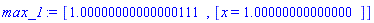 [1.00000000000000111, [x = HFloat(1.000000000000001)]]