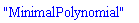 "MinimalPolynomial"